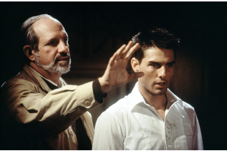 Một trong những phim bom tấn cuối cùng của De Palma: Điệp vụ bất khả. Trong hình là cảnh Palma chỉ đạo “Tom Cruise thời xưa” khi đang quay “Điệp vụ” phần 1.